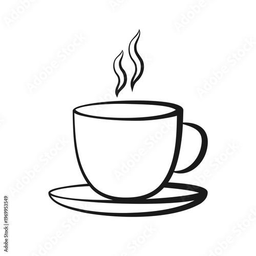 Coffee cup logo design. Cafe sign symbol. Vector illustration image.