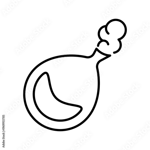 Fart pillow icon. Entertainment and pranks line symbol. Black and white.