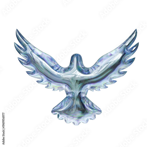 holy spirit dove Glassmorphism 3D Render Icons