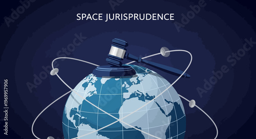 Judge gavel on global earth law.