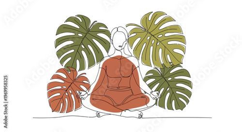 Person sitting in meditation posture.