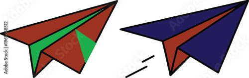 Colorful paper airplanes soaring through the sky a whimsical illustration of childhood dreams and flight