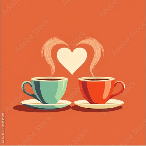 cup of coffee with hearts
