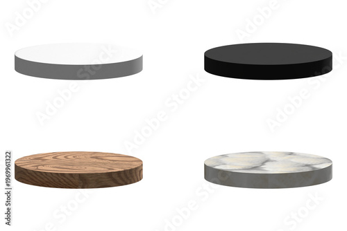 Material Texture Round Platforms Collection