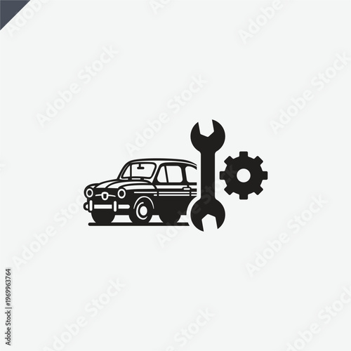 Car service vector icon.