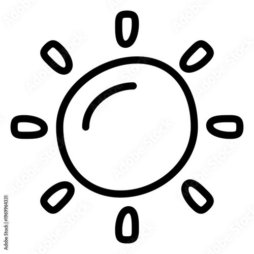 An icon design of sunlight 