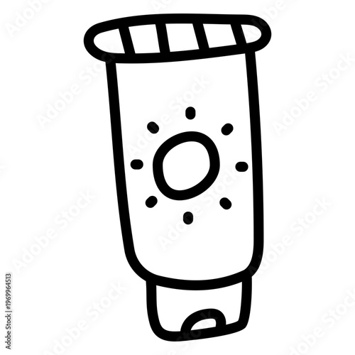 A creative design icon of sunblock 