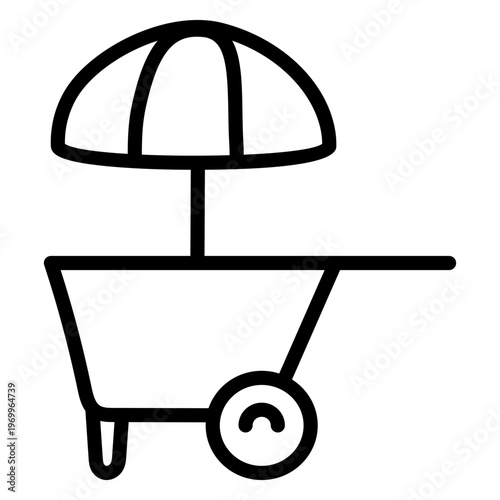 Creative design icon of food cart