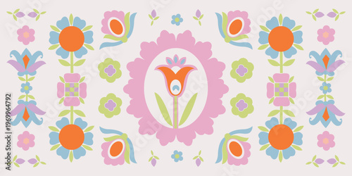 A vintage geometric illustration with bold shapes, clean lines, and a retro-inspired color palette, blending timeless style with modern appeal.