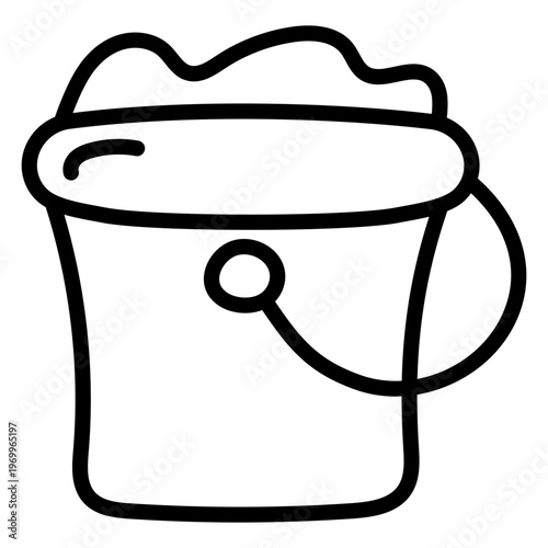 An icon design of bucket 