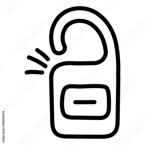 An editable design icon of door hanger knob