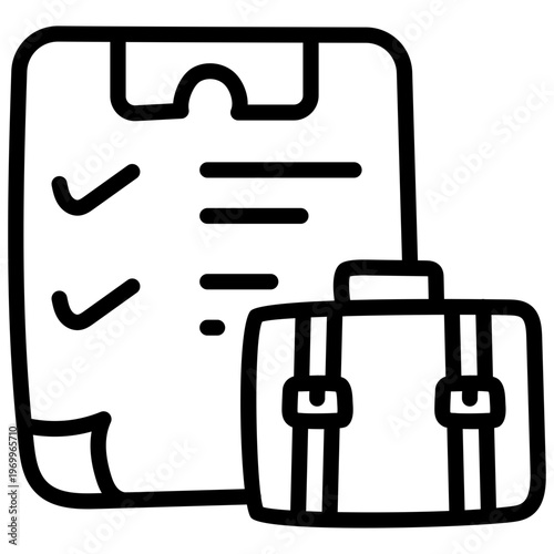 Briefcase with todo denoting concept of luggage list