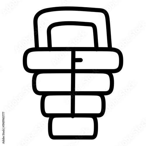 Trendy vector design of sleeping bag