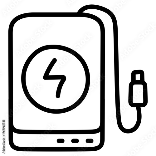 A unique design icon of power bank