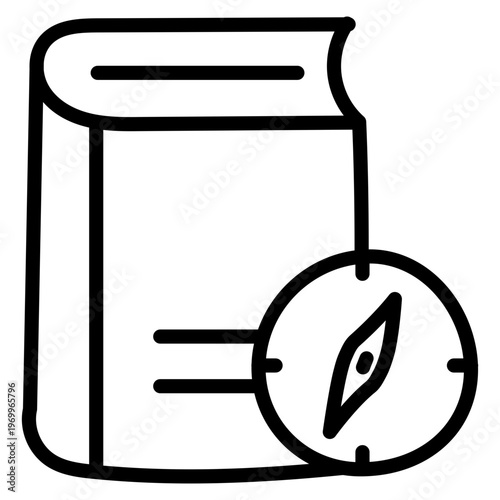 A creative design icon of guidebook 