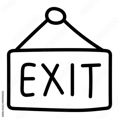 Modern design icon of exit board  