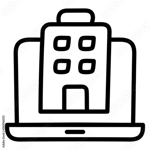 An icon design of online hotel booking 