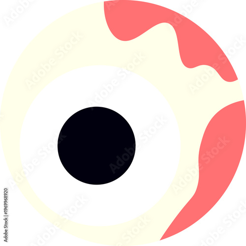 Minimalist stylized eyeball vector icon