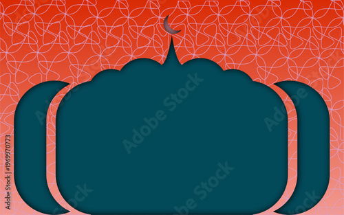 Modern Mosque Silhouette Background Design