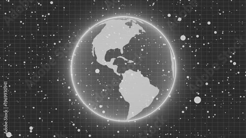 Digital Earth Globe background animation