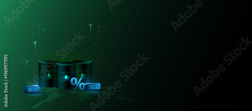 Background images about the economy and the problem of rising oil prices around the world.