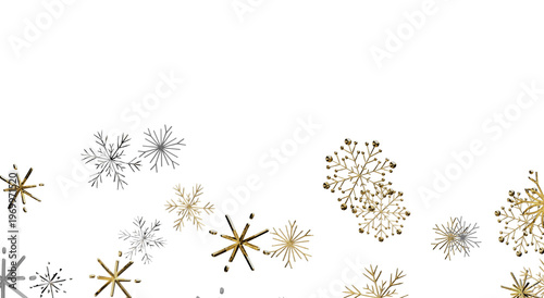 Stylish golden and silver s...