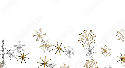Stylish 3D rendered snowfla...