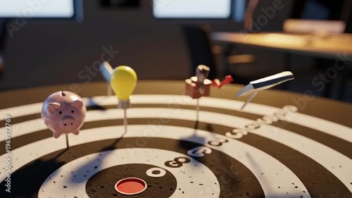 Business Goals Target Success Strategy Finance Growth Concept