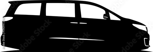 Black taxi car, vector silhouette, modern sedan, transportation icon