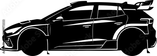 Black taxi car, vector silhouette, modern sedan, transportation icon