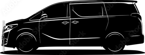 Black taxi car, vector silhouette, modern sedan, transportation icon