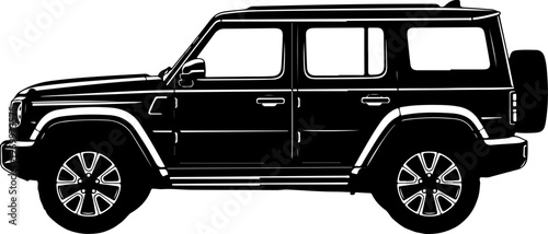 Black taxi car, vector silhouette, modern sedan, transportation icon