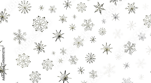 Snowflake pattern on white,...