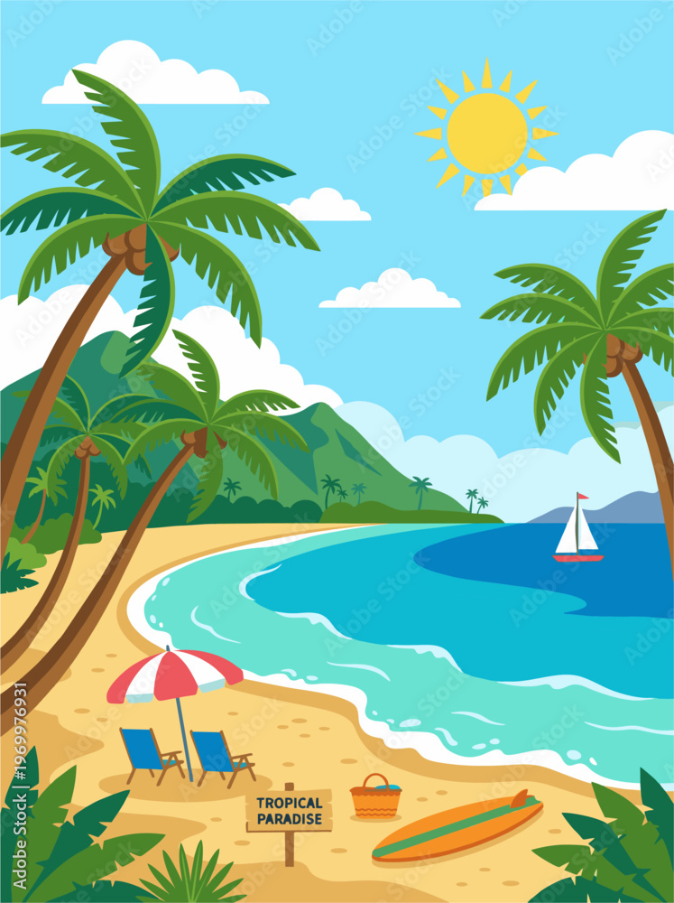 Obraz premium tropical beach background