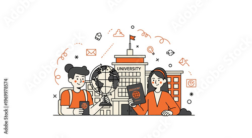 International Student Study Abroad University Education Global Learning Exchange Program Scholarship Visa Passport College Campus