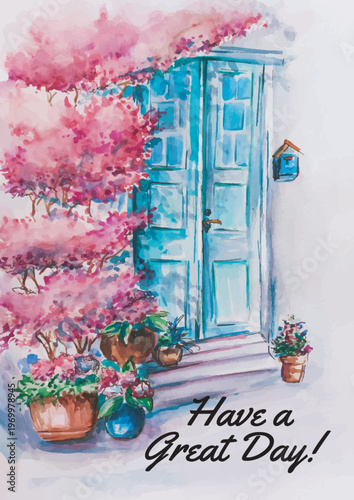 Have a great day, vector illustration card