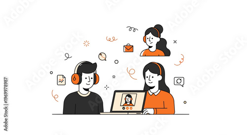 Online users study and learn on web via app at home with a laptop now