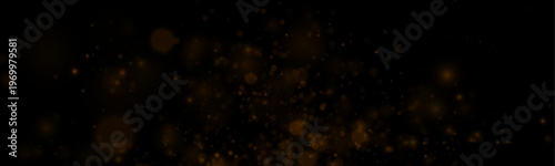 Golden dust glows with shimmering sparkling light. Floating particles form elegant abstract effect. Perfect design element for luxury backgrounds and banners. Vector