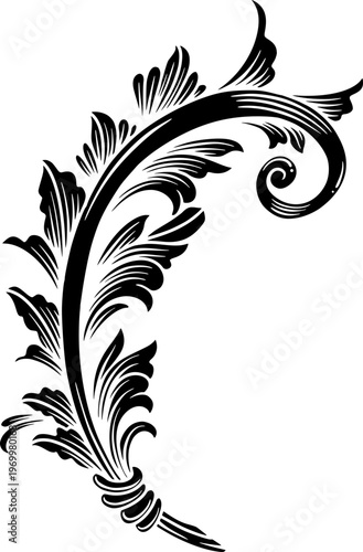 vintage arcanthus ornament svg