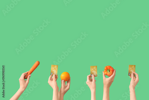 Hands with fresh vegetables...