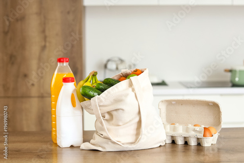 Bag full of fruits and vege...