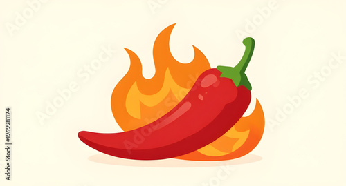 hot chili, chili pepper, spicy pepper, fire chili, flaming pepper, chili illustration, pepper illustration, chili vector, pepper vector, chili clipart, pepper clipart, chili design, pepper design, chi