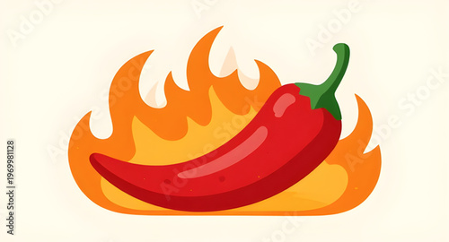 hot chili, chili pepper, spicy pepper, fire chili, flaming pepper, chili illustration, pepper illustration, chili vector, pepper vector, chili clipart, pepper clipart, chili design, pepper design, chi