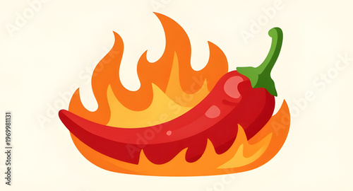 hot chili, chili pepper, spicy pepper, fire chili, flaming pepper, chili illustration, pepper illustration, chili vector, pepper vector, chili clipart, pepper clipart, chili design, pepper design, chi