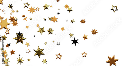 Golden stars scattered acro...