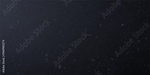Abstract animation of white snow flakes falling through a dark night sky filled with bright stars and blue galaxy textures across the vast cosmic universe