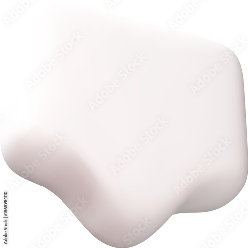 White 3d icon of speech bubble.