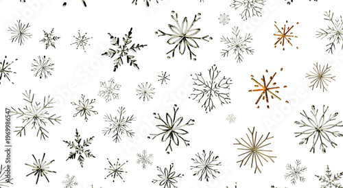 Watercolor snowflakes patte...