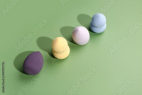 Different makeup sponges on...
