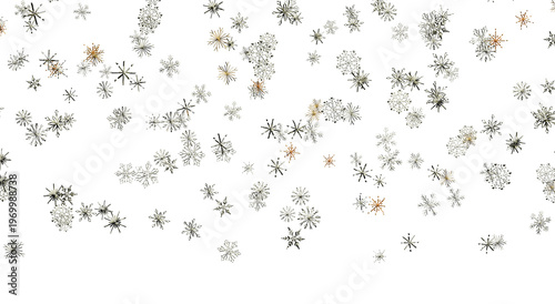 Falling snowflake pattern o...